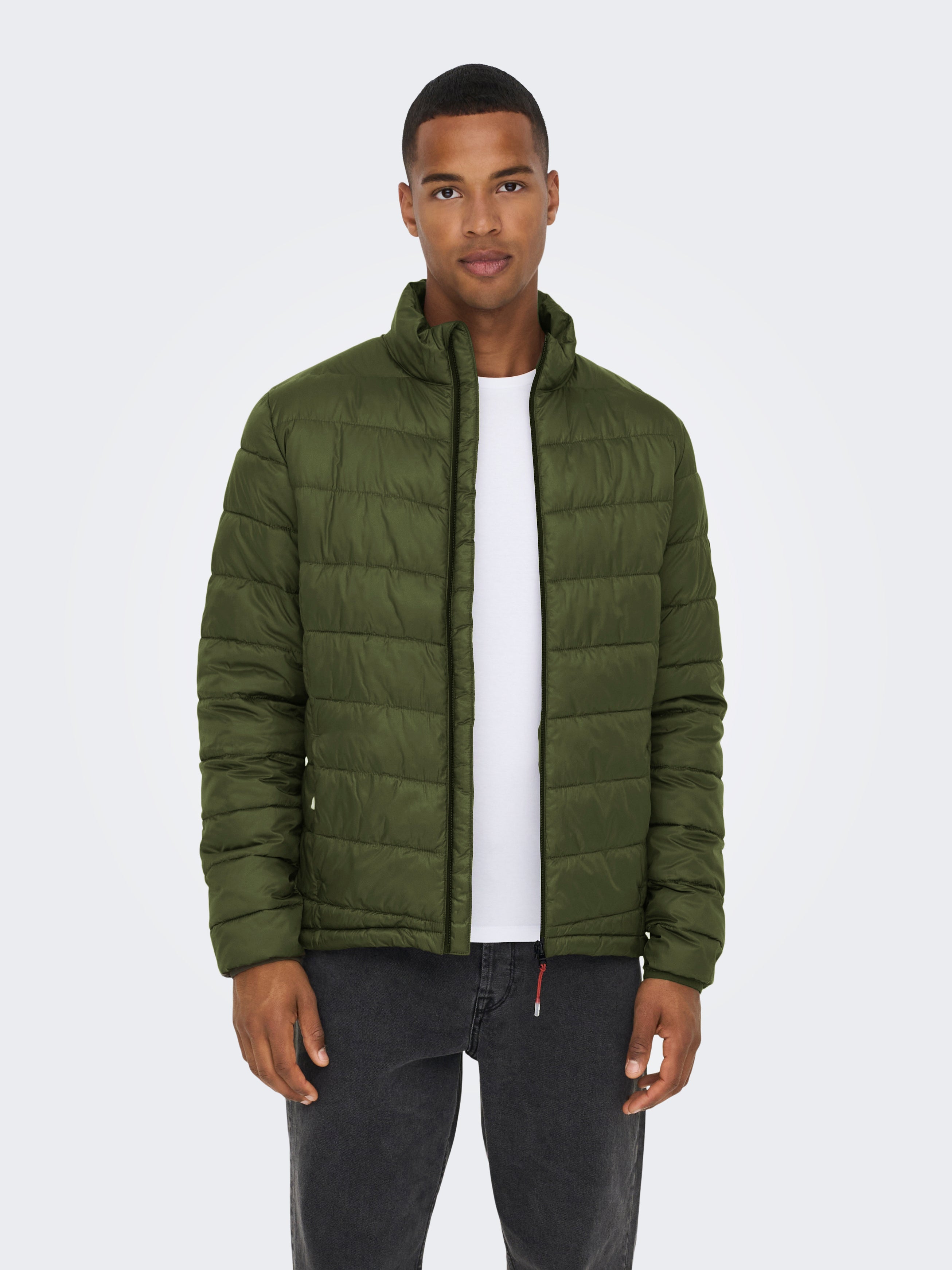 Olive steppjacke Clearance